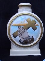 Cross and Praying hands cremation urns